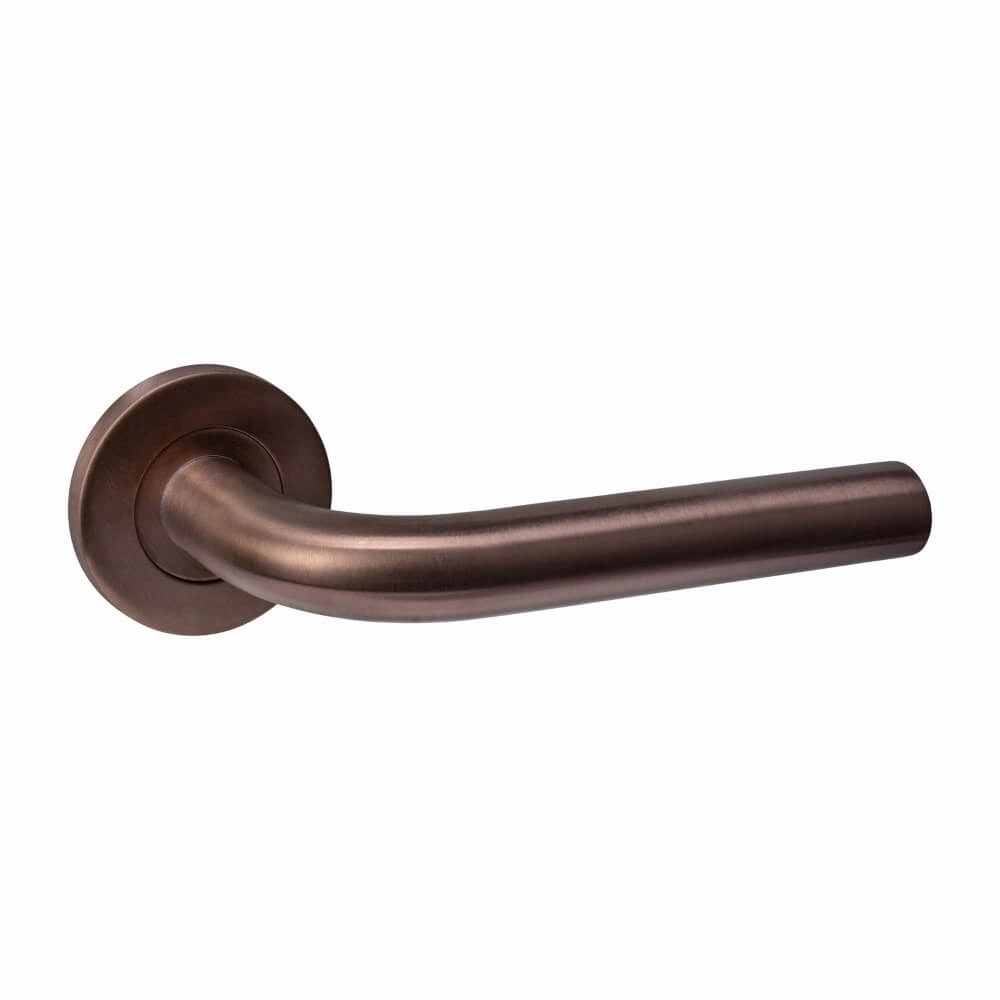 Poignée Q 02 sur rosace ronde bronze