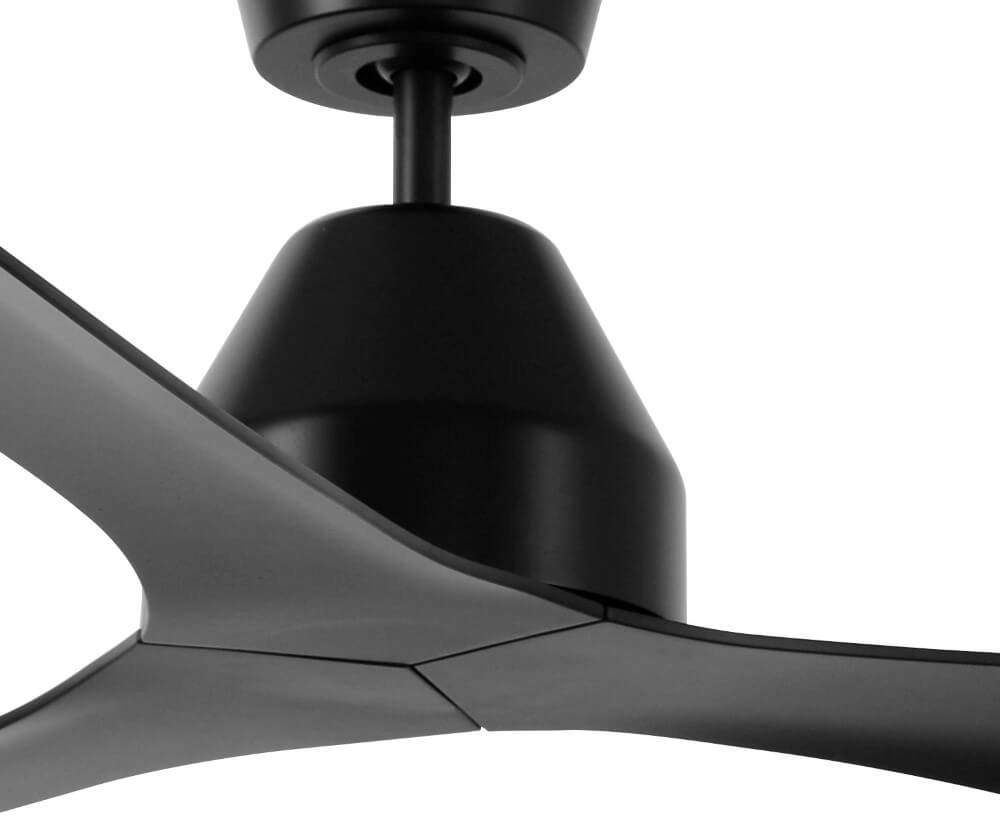 Ventilateur de plafond noir sans lampe Whitehaven Ø 143cm IP55 Beacon 9333509136446