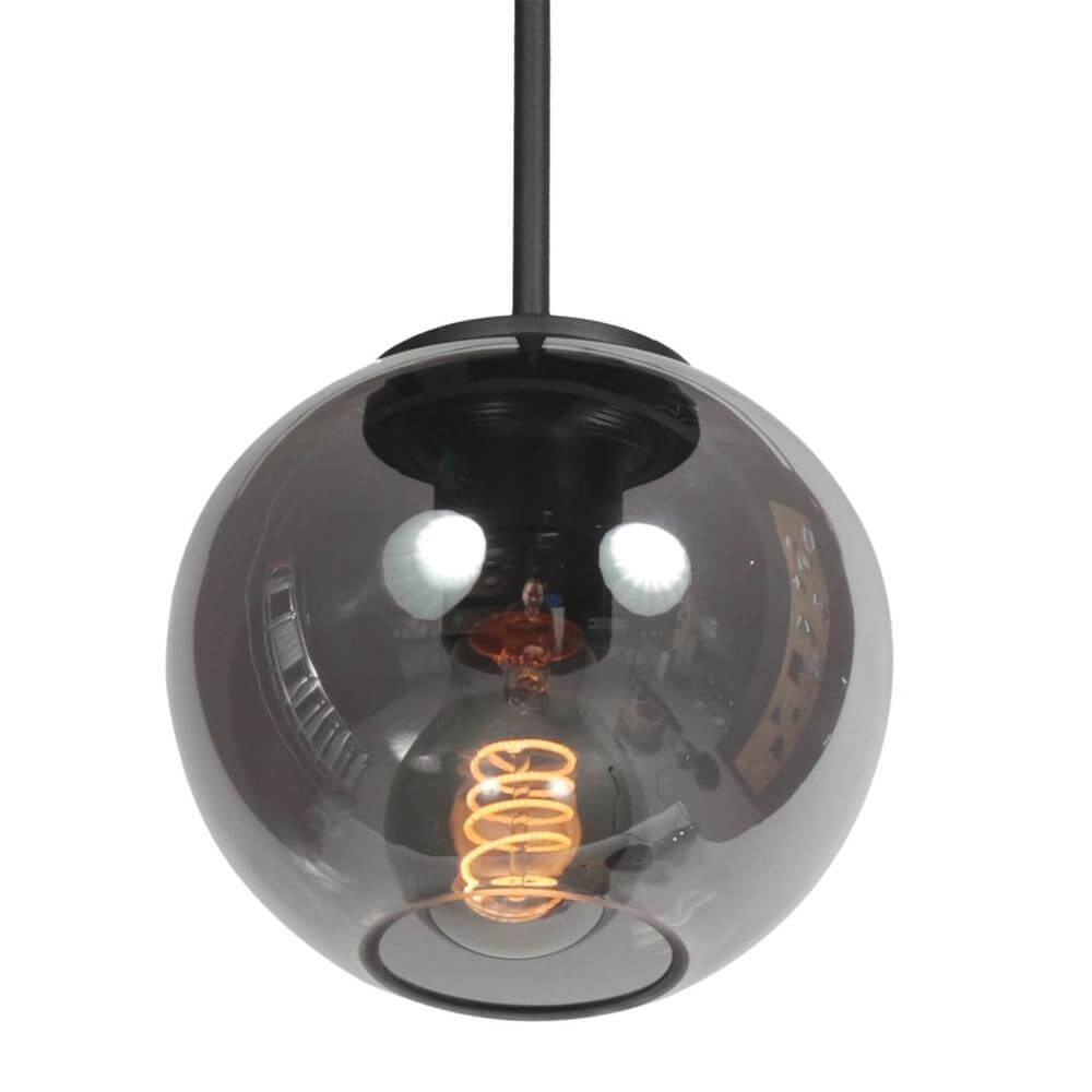 Suspension HaloSwap avec 1 boule de verre à fumée Ø 15cm Steinhauer 8712746179729