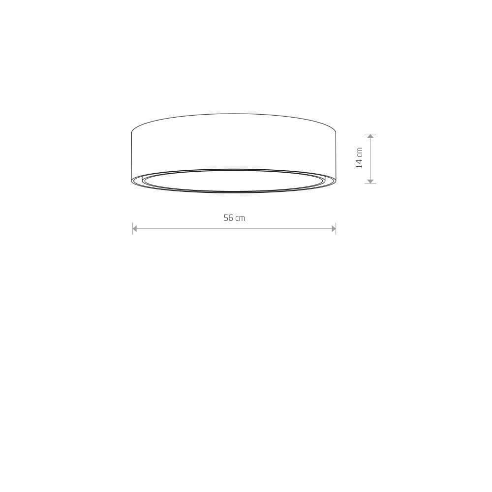 Plafonnier blanc Mist Ø 56 cm Lyora 5903139894395