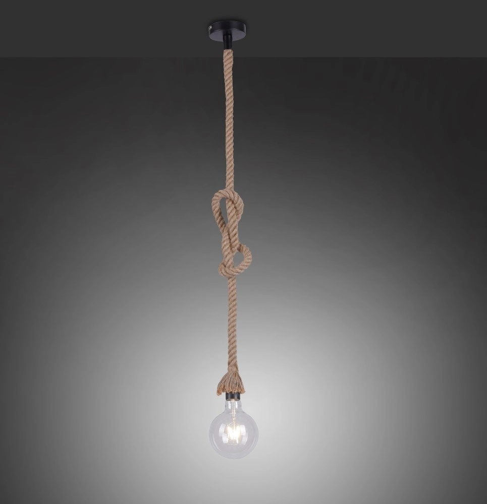Lampe à corde Rope noir avec du marron Just Light 4043689963118