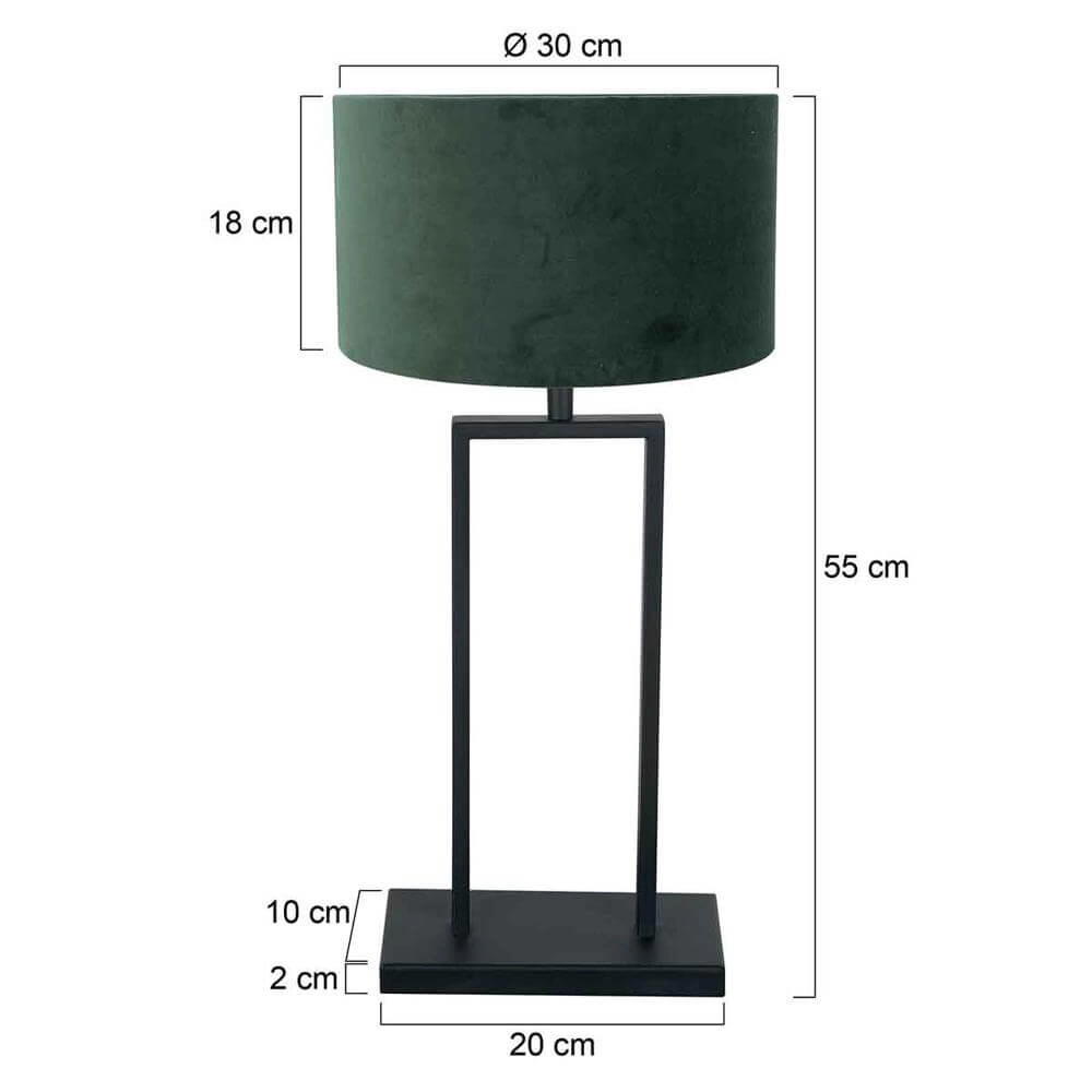 Lampe de table 55cm Stang avec capot vert Steinhauer 8712746173994