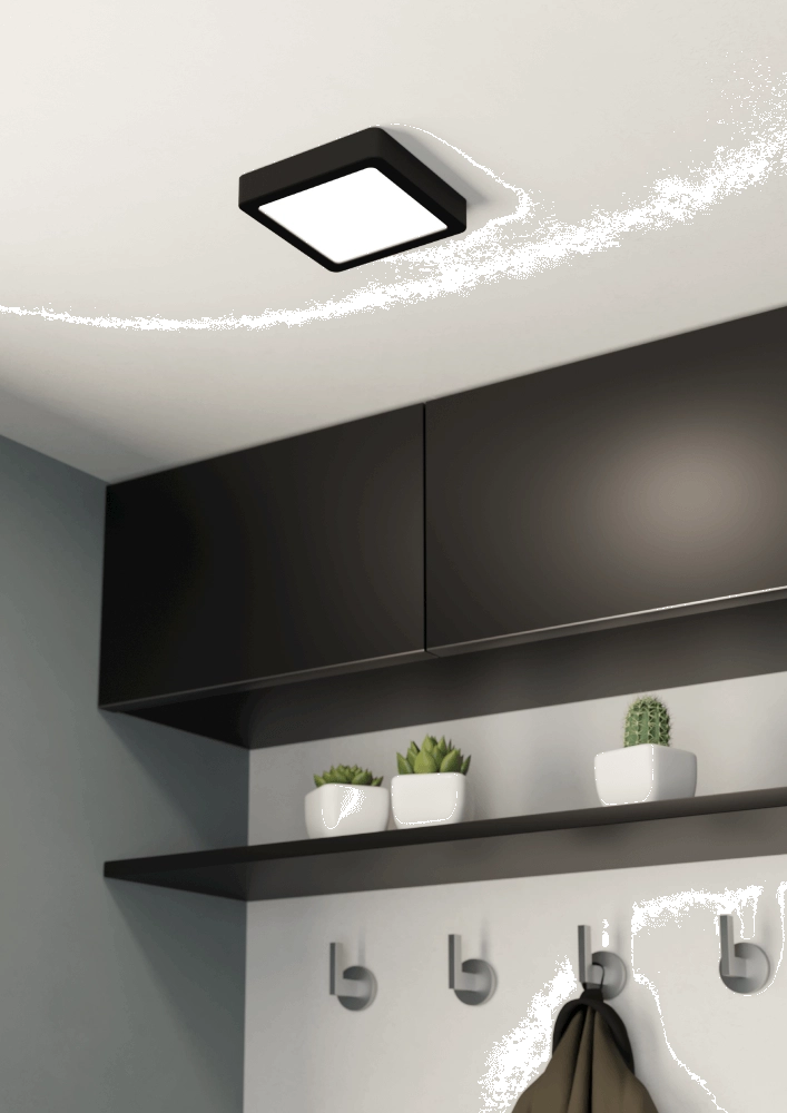 Lampe de salle de bain Fueva 5 IP44 - Noir - 16cm Eglo 9008606245260