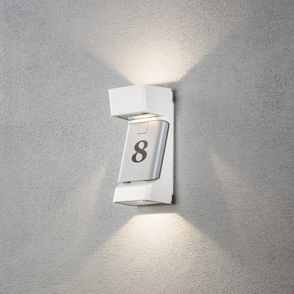 LED lampe d'extérieur Ravenna Adress blanc mat avec du gris KonstSmide 7318307976250