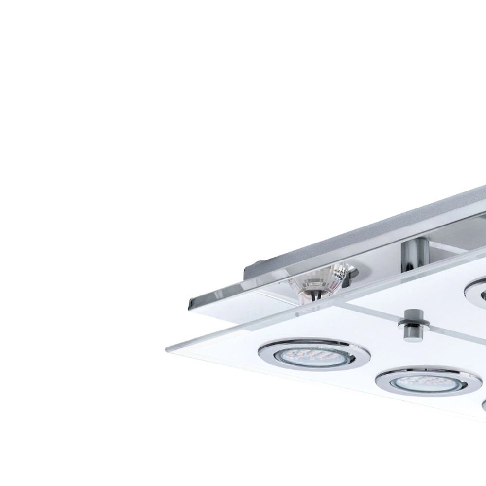 LED plafonnier Cabo Square 6x3w - 3000K - 34cm chromé Eglo 9002759309329