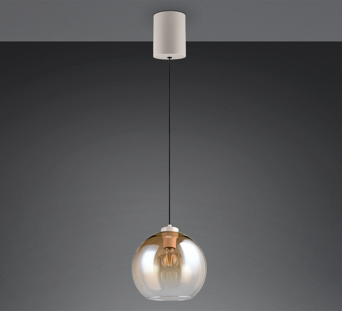 Lampe suspendue Liora Verre ambré Trio 4017807682380