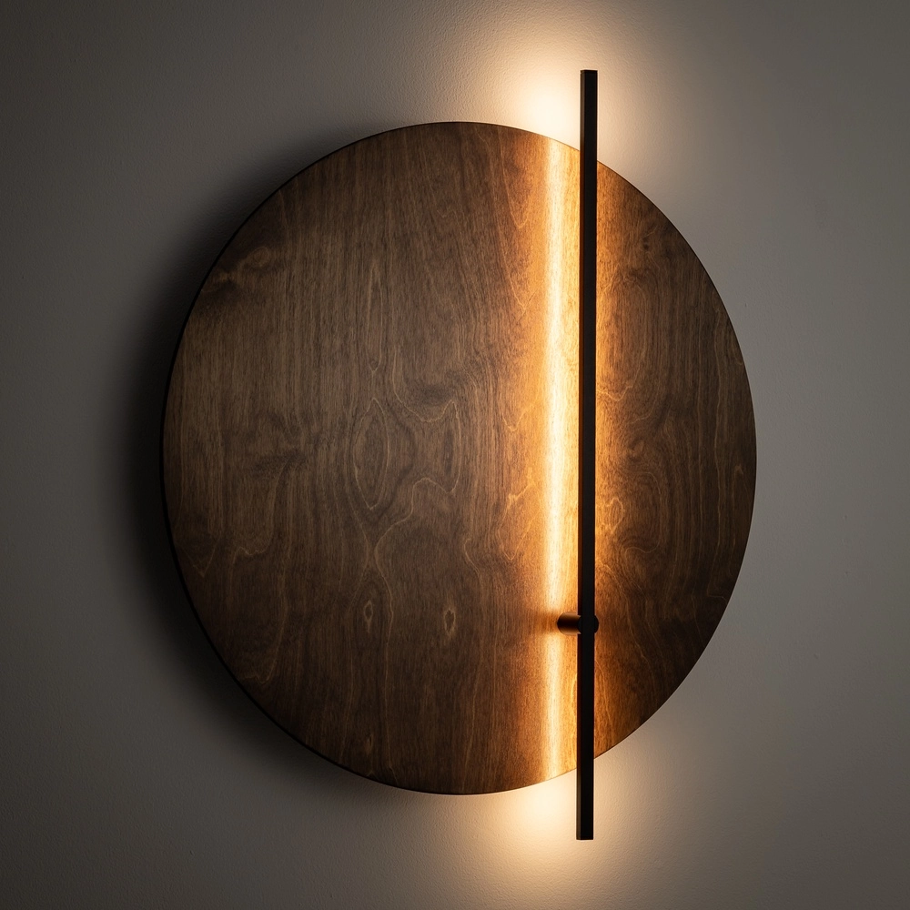 Lampe murale en bois Sunset Led Ø 50cm Lyora 5903139114325