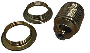 Support de lampe E27 - Base en laiton avec 2 anneaux Vtac 8717692021801