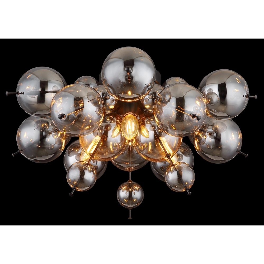 Lampe de plafond unique Udo Verre fumé Globo 9007371449637