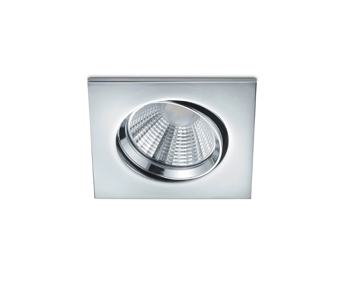 Spot encastré LED Pamir Square 5,5w - 3000K - 8,5cm chromé