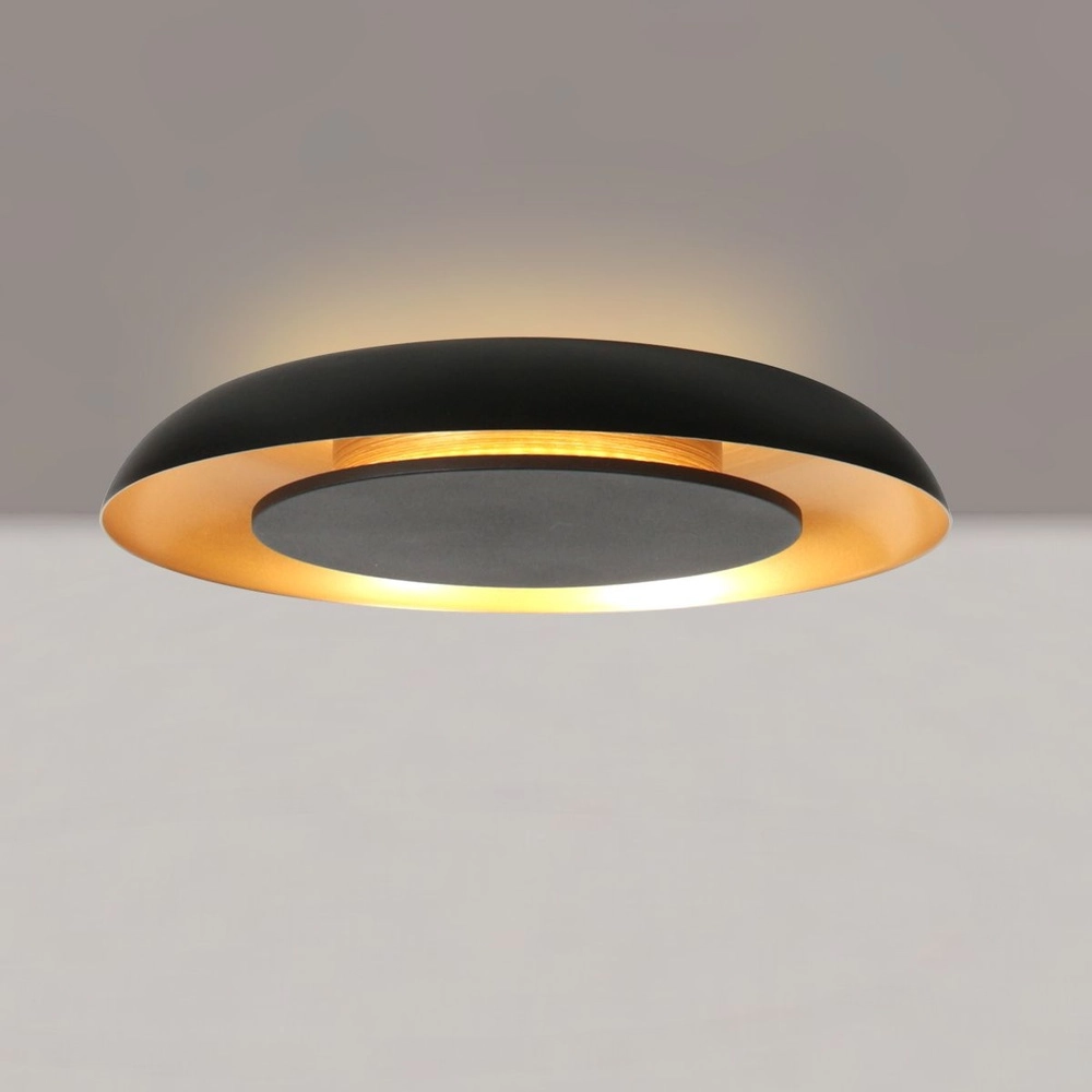 Plafonnier Golden Veil noir Ø 40cm Steinhauer 8712746180299