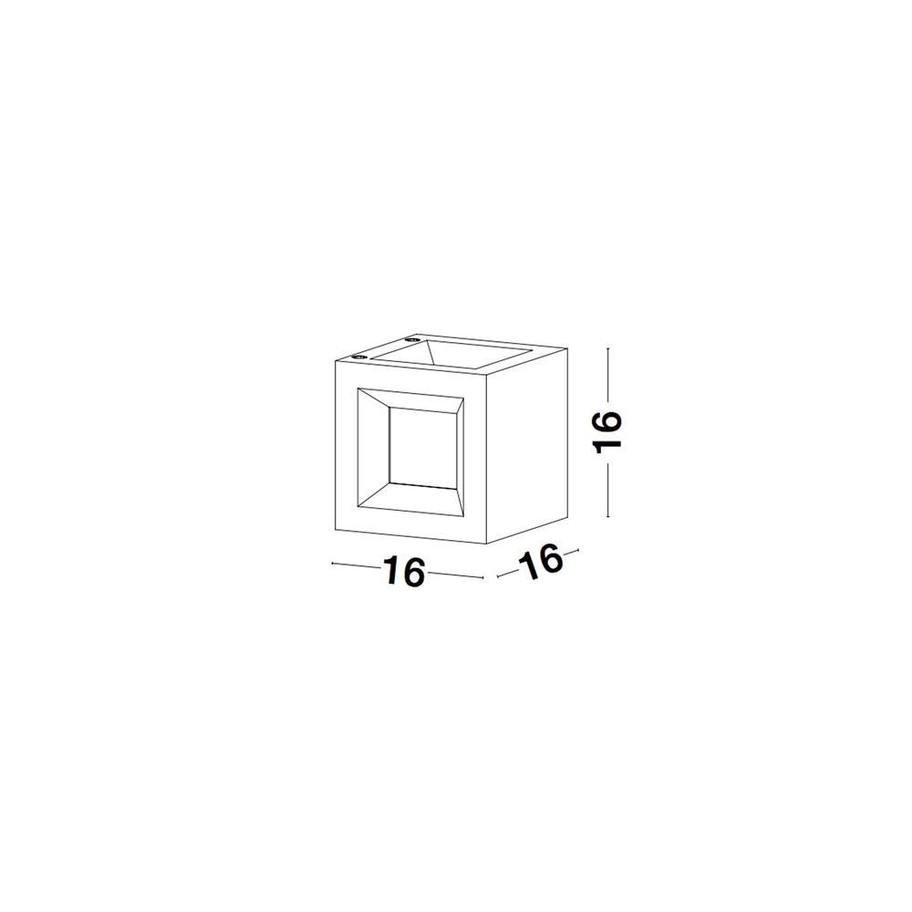 Applique murale carrée Castro noir Lyora 5212017426925