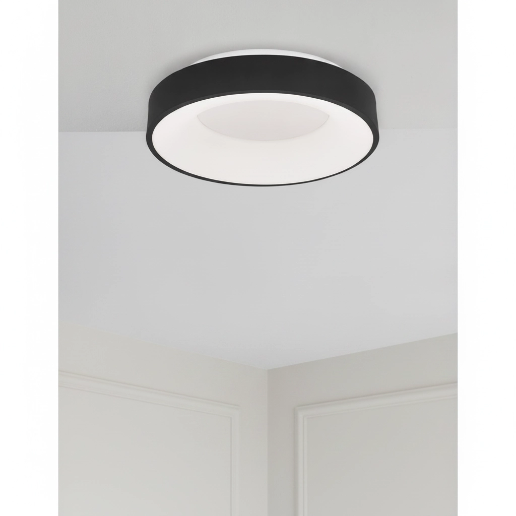 Plafonnier Rando Thin noir Ø 38cm