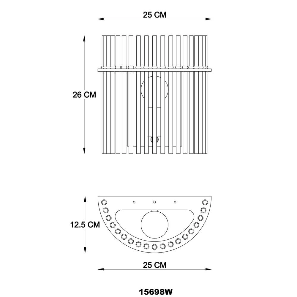 Applique murale noire Gorley avec verre fumé Globo 9007371474769