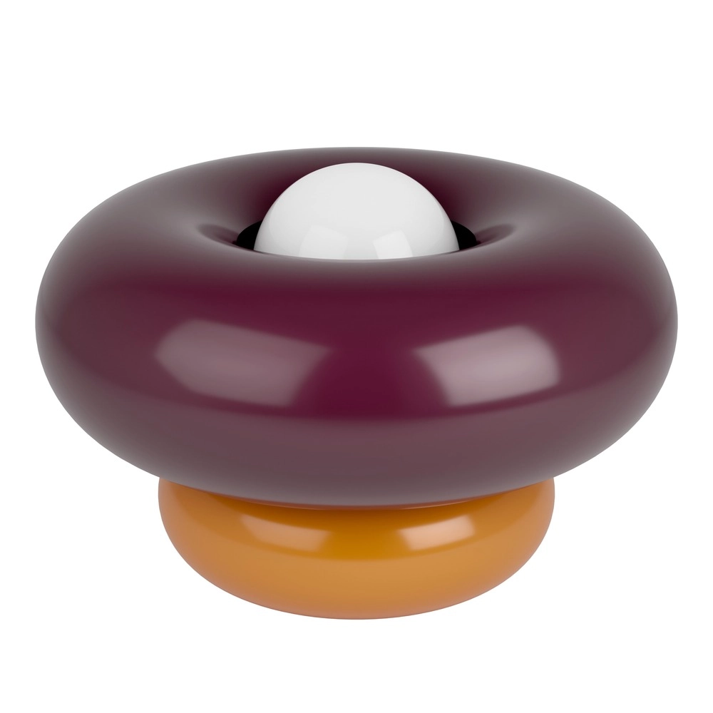 Lampe de table de conception Torchiarolo Orange avec un rouge bordeaux Eglo 9008606405541