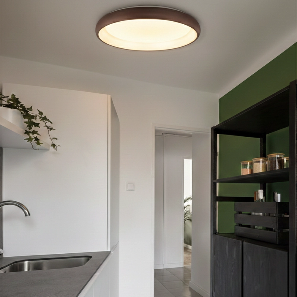 Plafonnier Albi marron café Ø 61cm