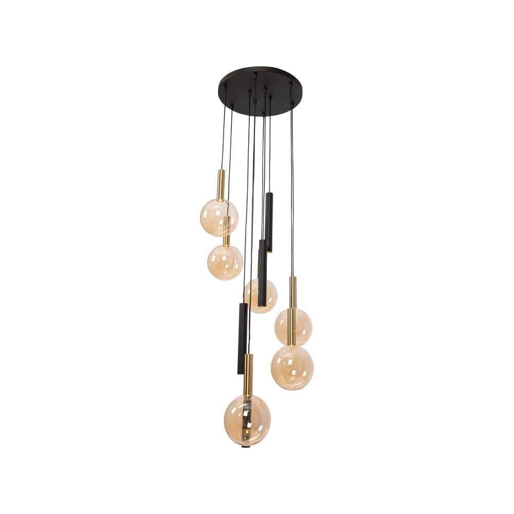 Lampe pendante Vide Josiane noir avec or Lucide Vibes 5411212212177