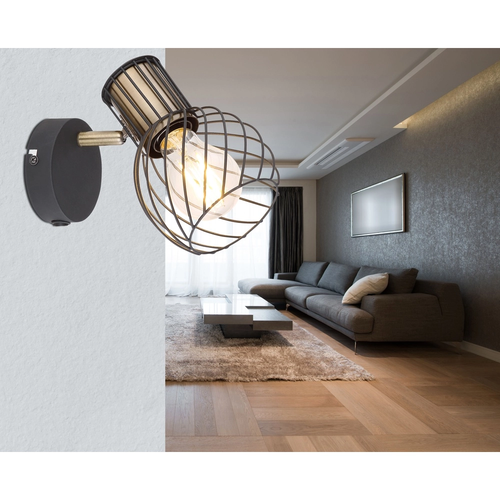 Lampe murale Argusto Noir Globo 9007371387717