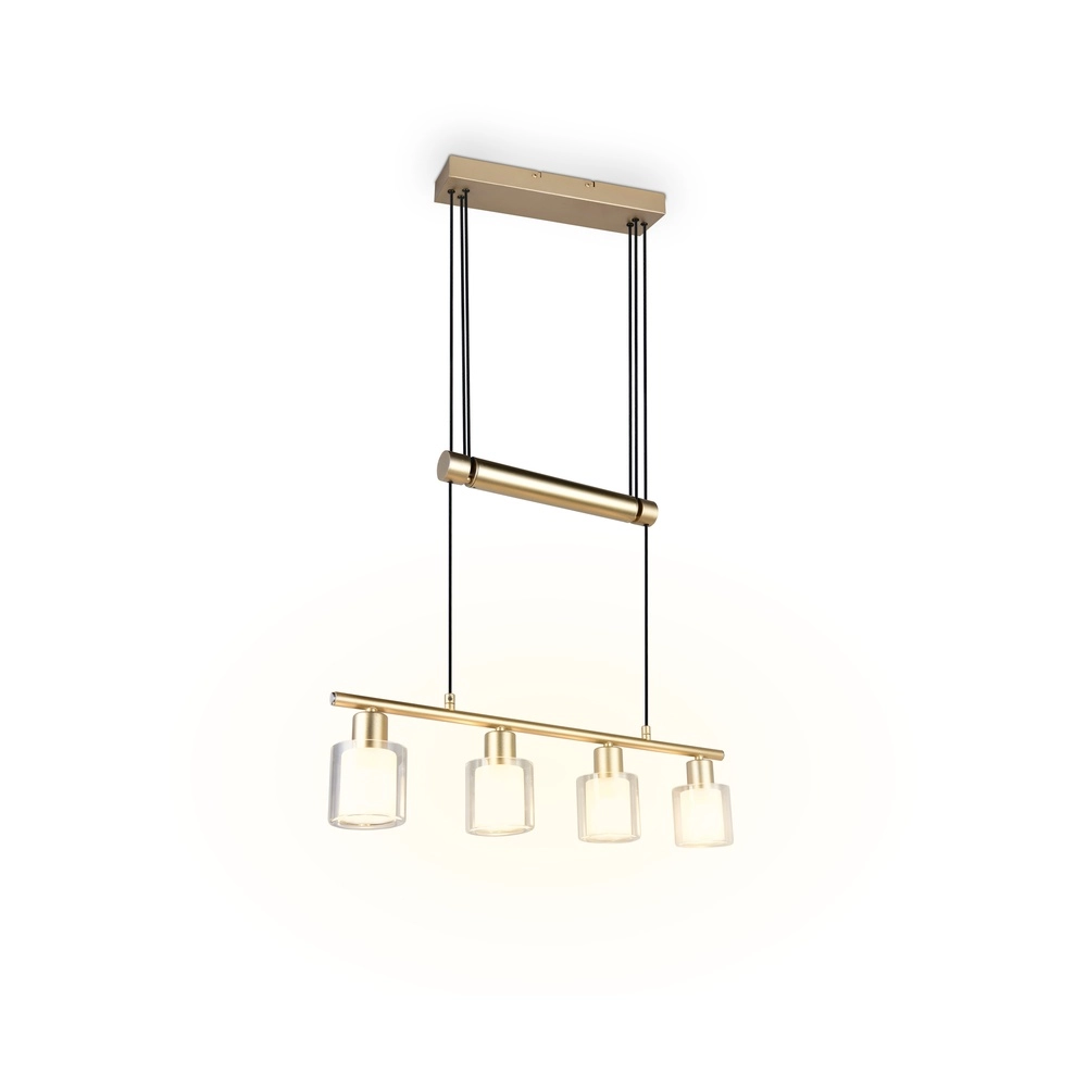 Lampe suspendue Neralo Or 4 lumières Trio 4017807702934