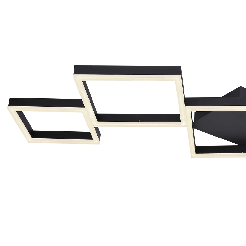 Lampe de plafond moderne Kurio carrés noirs Globo 9007371411788