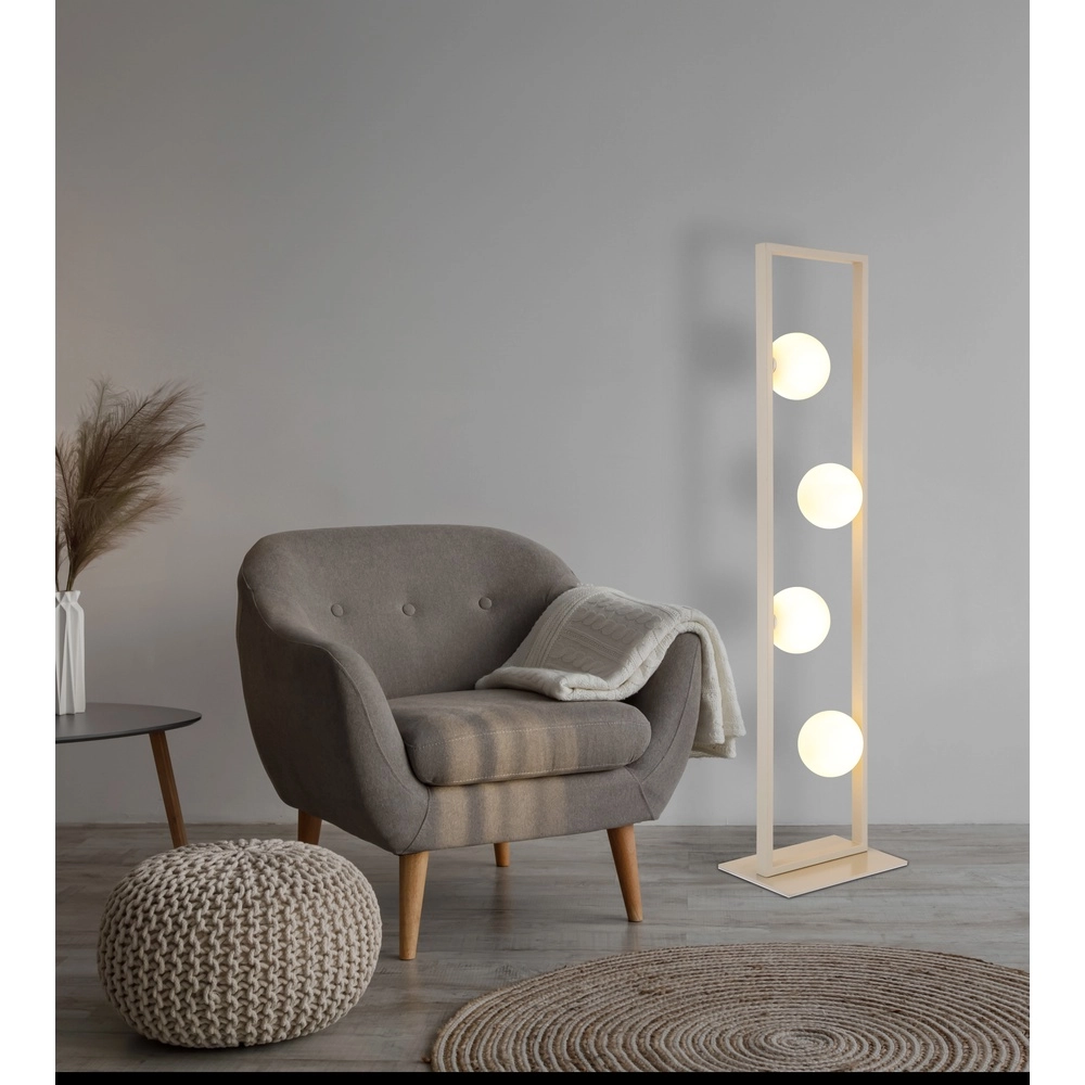 Lampadaire de conception Nanda brun sable Globo 9007371579037