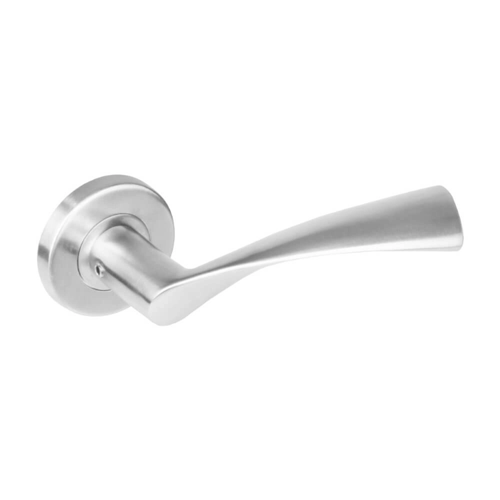 Poignée de porte design Vlinder Rosace avec arête en acier inoxydable