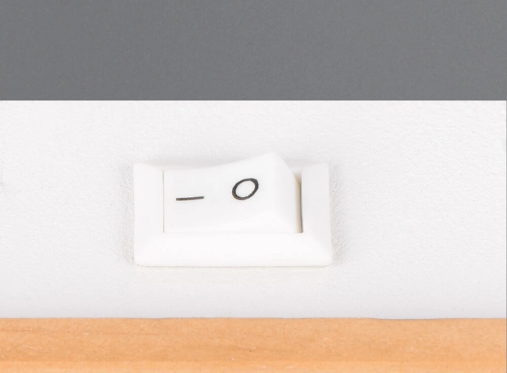 Applique murale design Pierre blanc avec du bois Trio 4017807638141