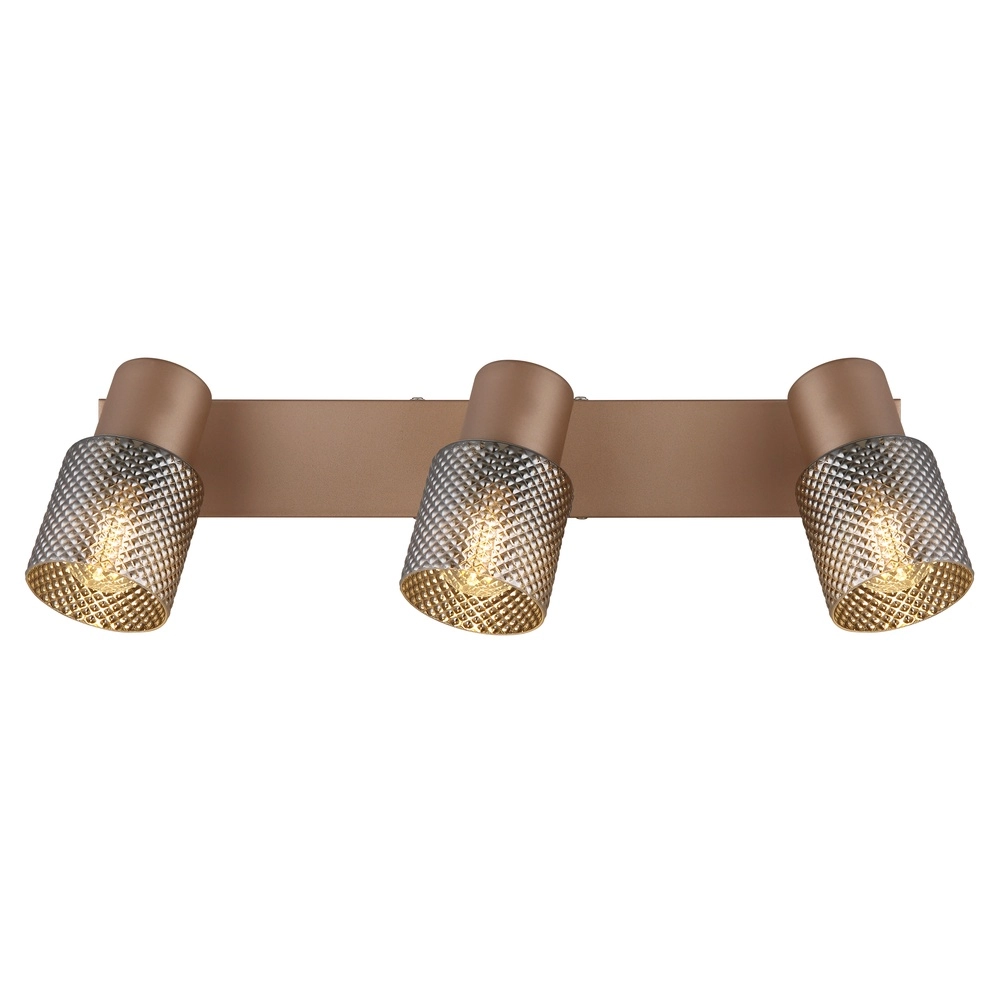 Lampe de plafond Satella 3 café brun clair Globo 9007371462575