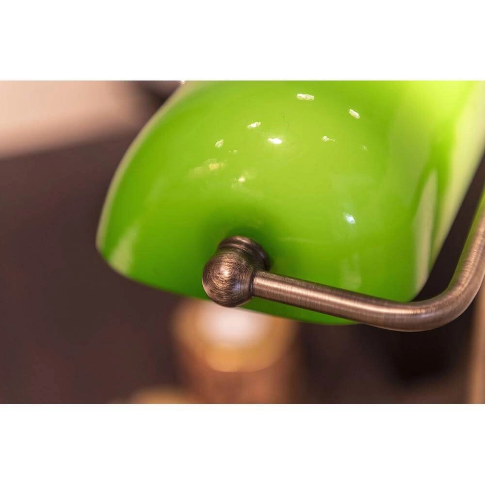Lampe de banquier classique Oxford Bronze avec vert Artdelight 8720701100145