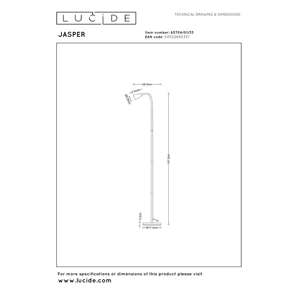 Lampe de lecture Jasper Vert Lucide 5411212650337