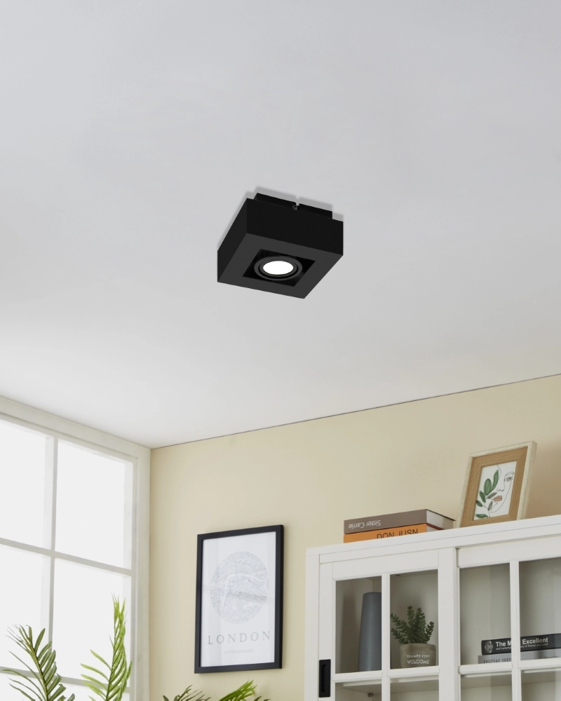 Spot apparent noir Mendoza cheville Eglo 9002759310622