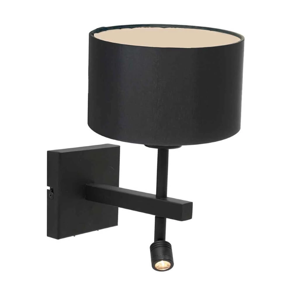 Applique de chambre à coucher Stanger noir