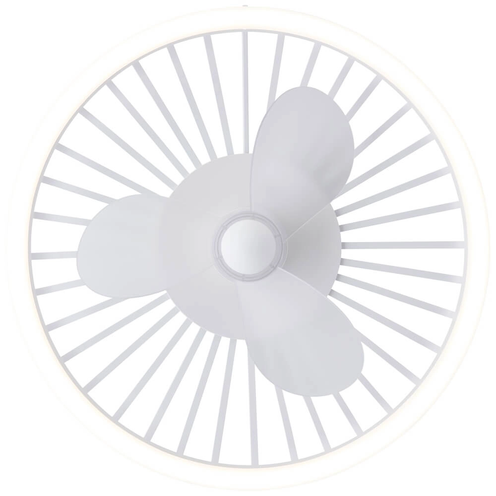 Ventilateur de plafond à lampe filaire Capo blanc Brilliant 4004353453427
