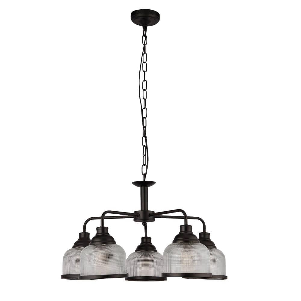 Lampe suspendue 5 lumières Highworth noir