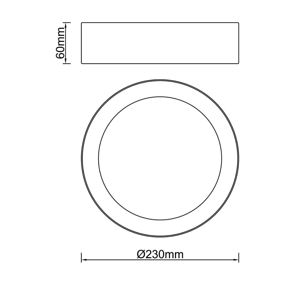 Plafonnier noir Sandros Ø 23cm avec verre Brilliant 4004353409462