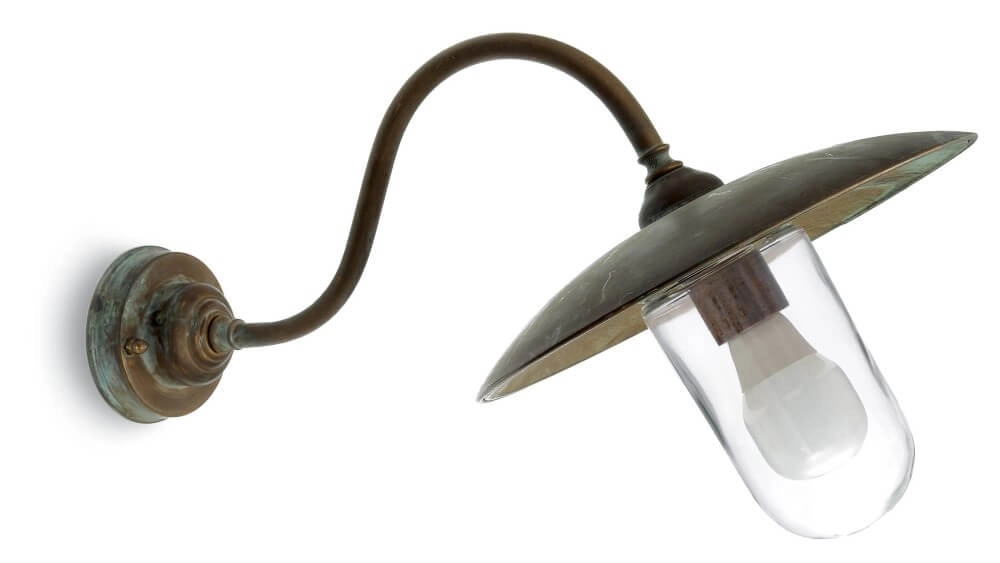 Lampe d’extérieur droite Transimeno laiton vieilli