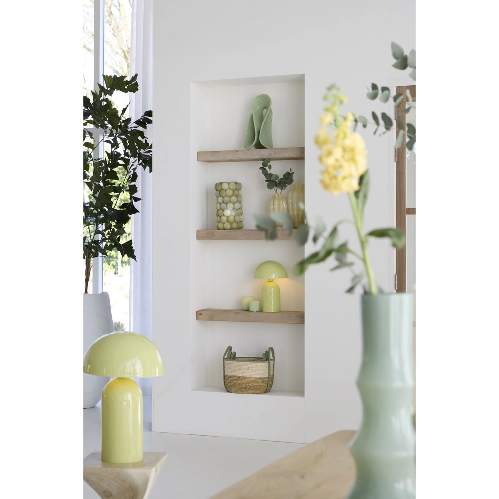 Lampe de table champignon Tolima vert clair brillant - Ø 23cm Light & Living 8717807807818