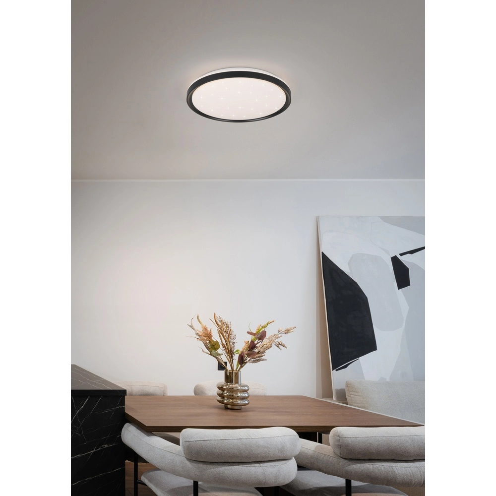 Plafonnier Solit Noir avec effet étoile Trio 4017807659559