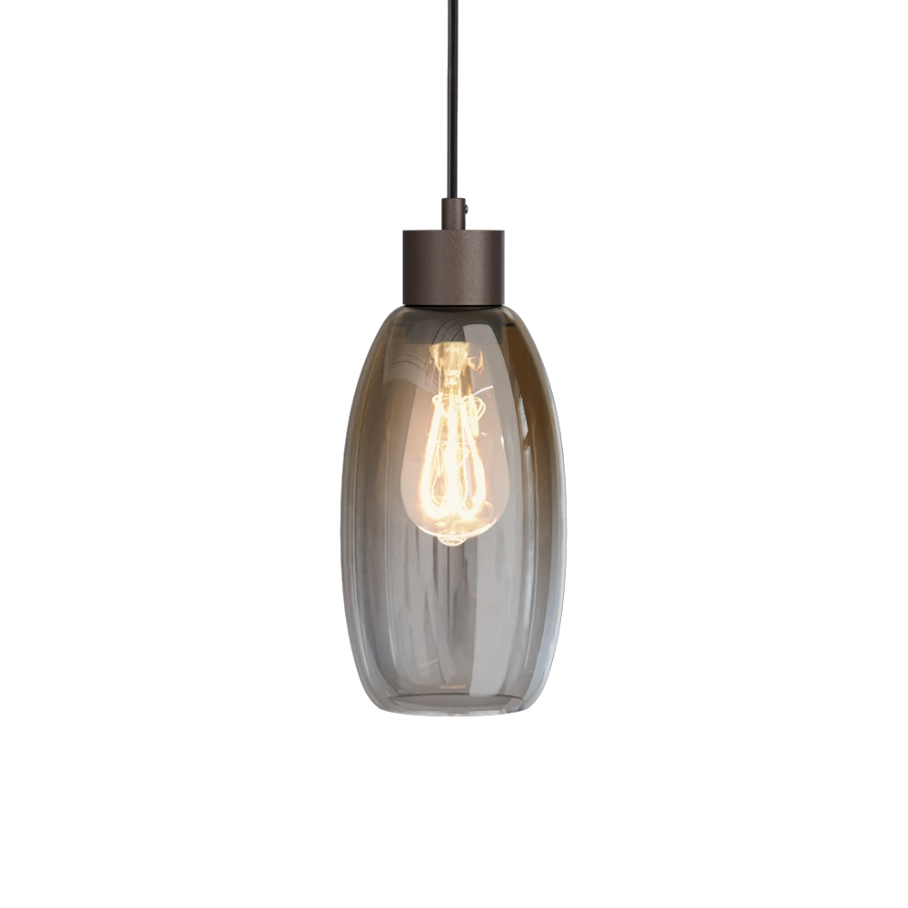 Lampe suspendue en verre Olive Ø 12,5 cm - cacao Masterlight 8718121393735