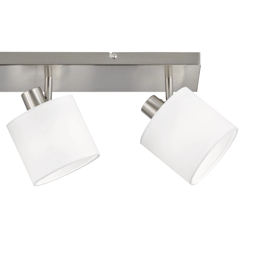 Spot de plafond Tommy 4 lumières en acier inoxydable avec blanc Trio 4017807388978