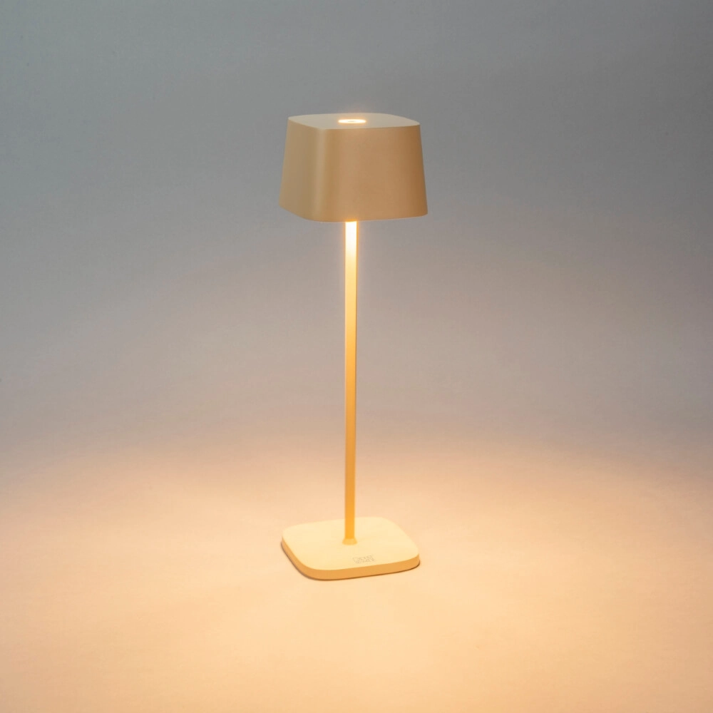 Lampe de table rechargeable Capri brun sable KonstSmide 7318307814330