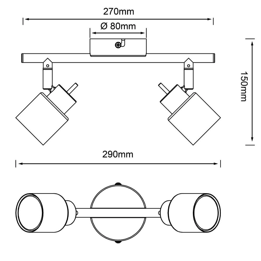 Spot double plafond Andres Brilliant 4004353409349