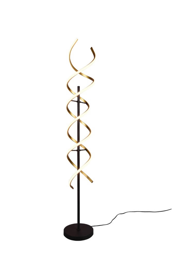 Lampadaire design Sequence noir avec de l'or Trio 4017807541731