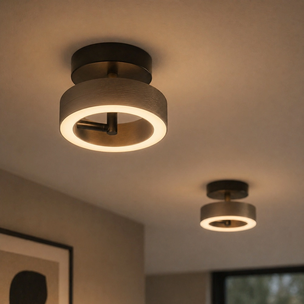 Lampe de plafond Axion Noir avec brun Brilliant 4004353477157