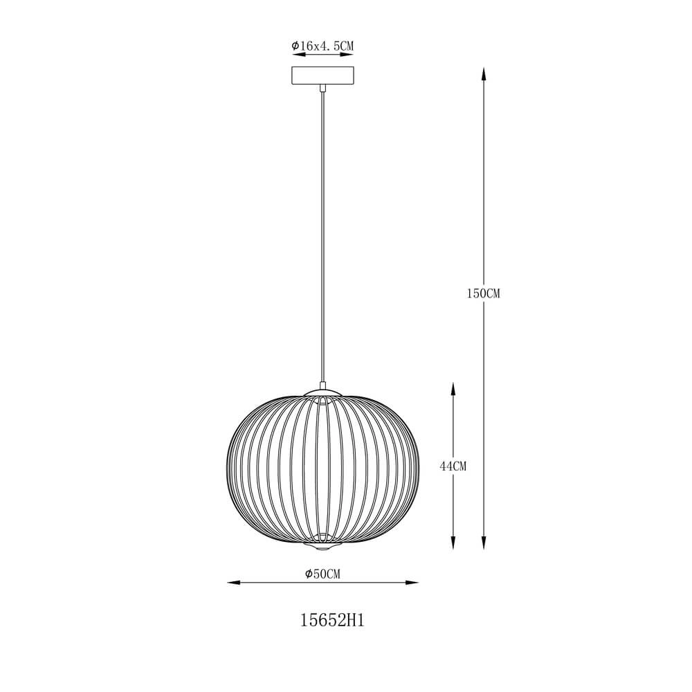 Suspension noire Galway cage simple Ø 50cm Globo 9007371474325