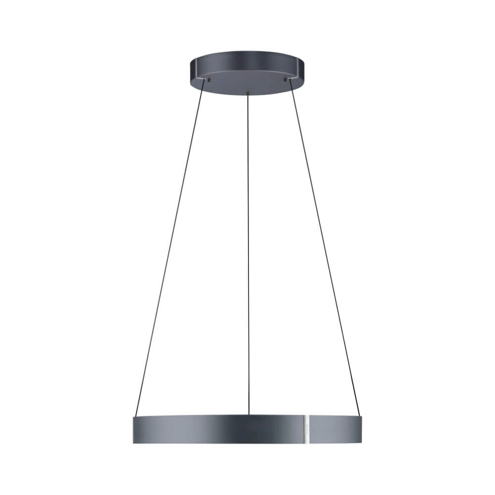 Lampe suspendue ronde Pure E-Clipse gris Ø 70cm Paul Neuhaus 4012248372340
