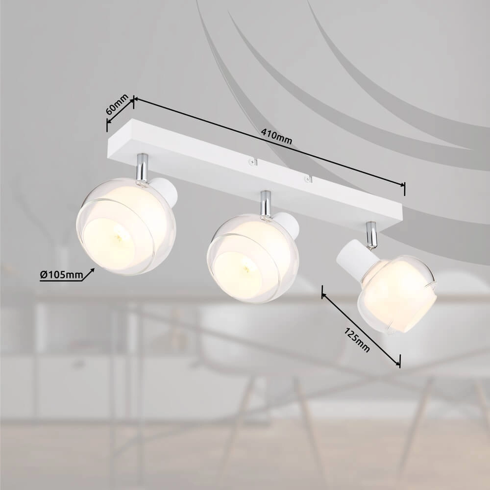 Plafonnier blanc Tokki 3 lumières Globo 9007371449040