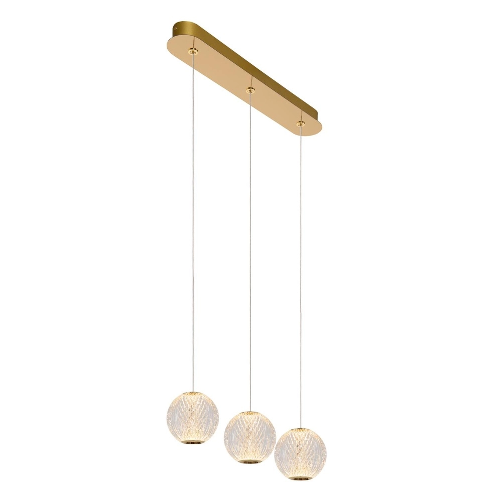 Lampe pendante dorée Cintra 3-lumière Lucide 5411212134387
