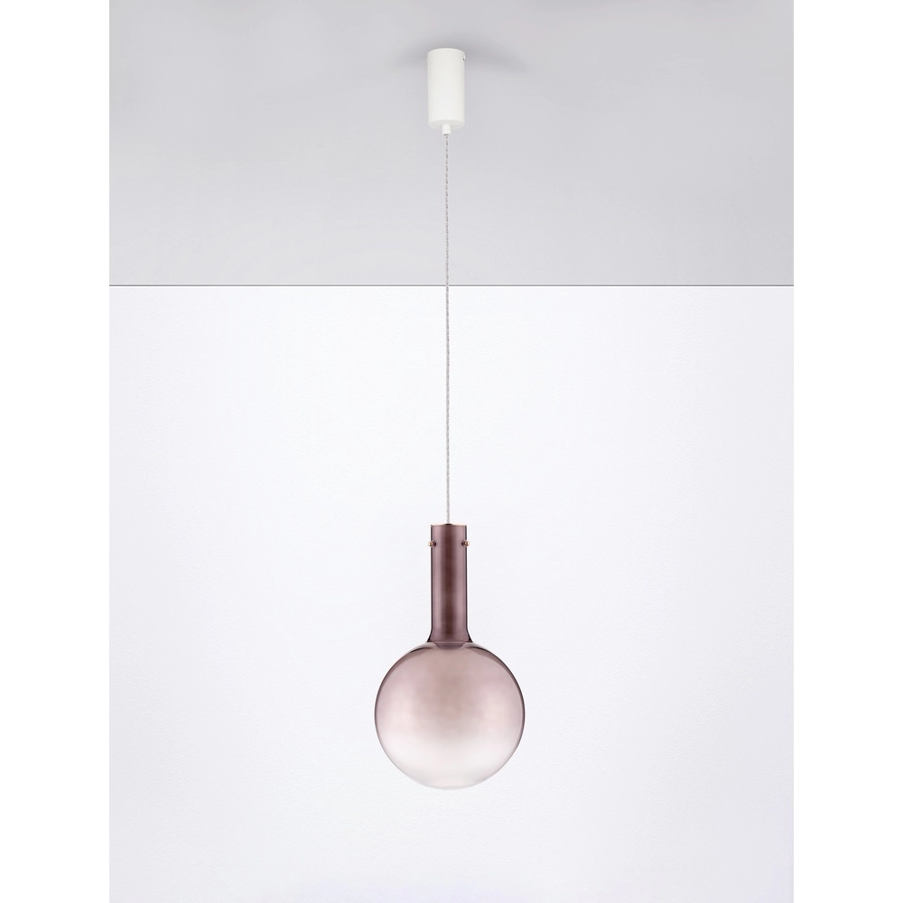 Suspension Nostos verre brun Lyora 5212017449047