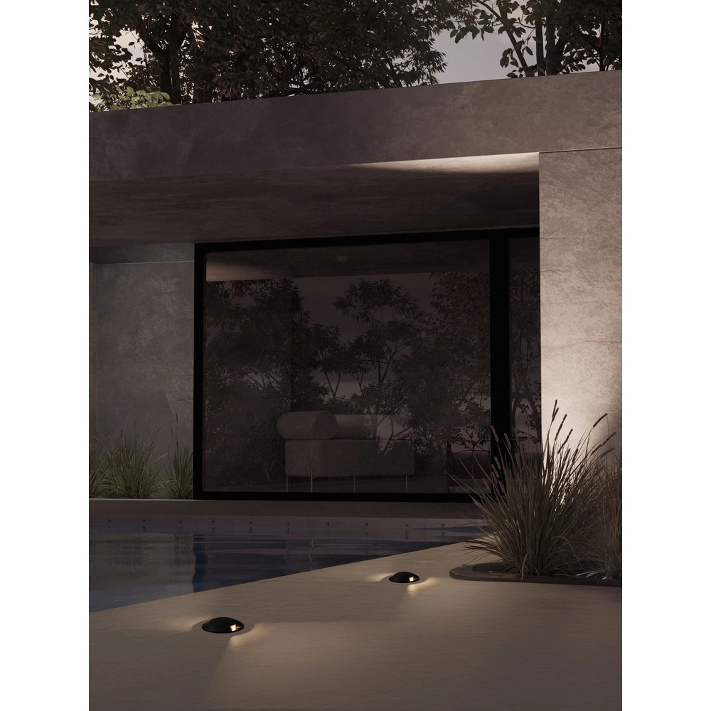 Emplacement plat monté en surface au sol Grado noir - 12W Lyora 5212017497901